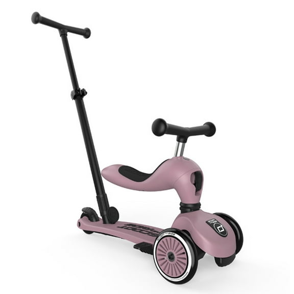 Open Box Scoot & Ride 2-in-1 Kids Scooter w/ Push Bar, Highwaykick 1 Push & Go