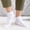 White, variant on 5-Pair Pack Unisex Breathable Ankle Socks, Solid Color Low Cut Cotton Blend Socks for All-Day Comfort and Casual Use, Black, One Size