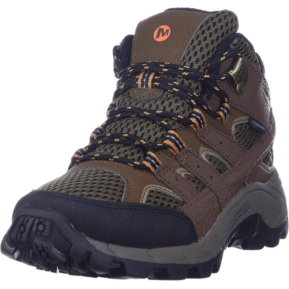 Merrell Kids Moab 2 Mid Waterproof Hiking Boot Big Kid 8-12 Years 2 Wide Big Kid Earth