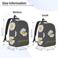thumbnail image 2 of Easygdp Keep Life Simple Daisy Flower Mochila de Lona Resistente para Laptop, Compatible con Laptops de 15 a 17 pulgadas, Ideal para Escuela, Trabajo y Viajes-Medium, 2 of 5