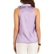 thumbnail image 3 of INSPIRAR CHIC Blusas de Trabajo Sin Mangas de Satén para Mujeres con Lazo en el Cuello Color Sólido S Morado Claro, 3 of 5