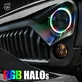 thumbnail image 5 of Xprite USA  7 in. 90W Exhibit Series CREE LED Headlights with RGB Chasing Halo for 1997-2018 Jeep Wrangler TJ JK, 5 of 7