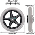 thumbnail image 3 of 2 Pcs Roues de Remplacement pour Fauteuil Roulant 6 Pouces Roues avant Rouleaux Antidérapants Roues de Remplacement Universelles pour Fauteuil Roulant, 3 of 4