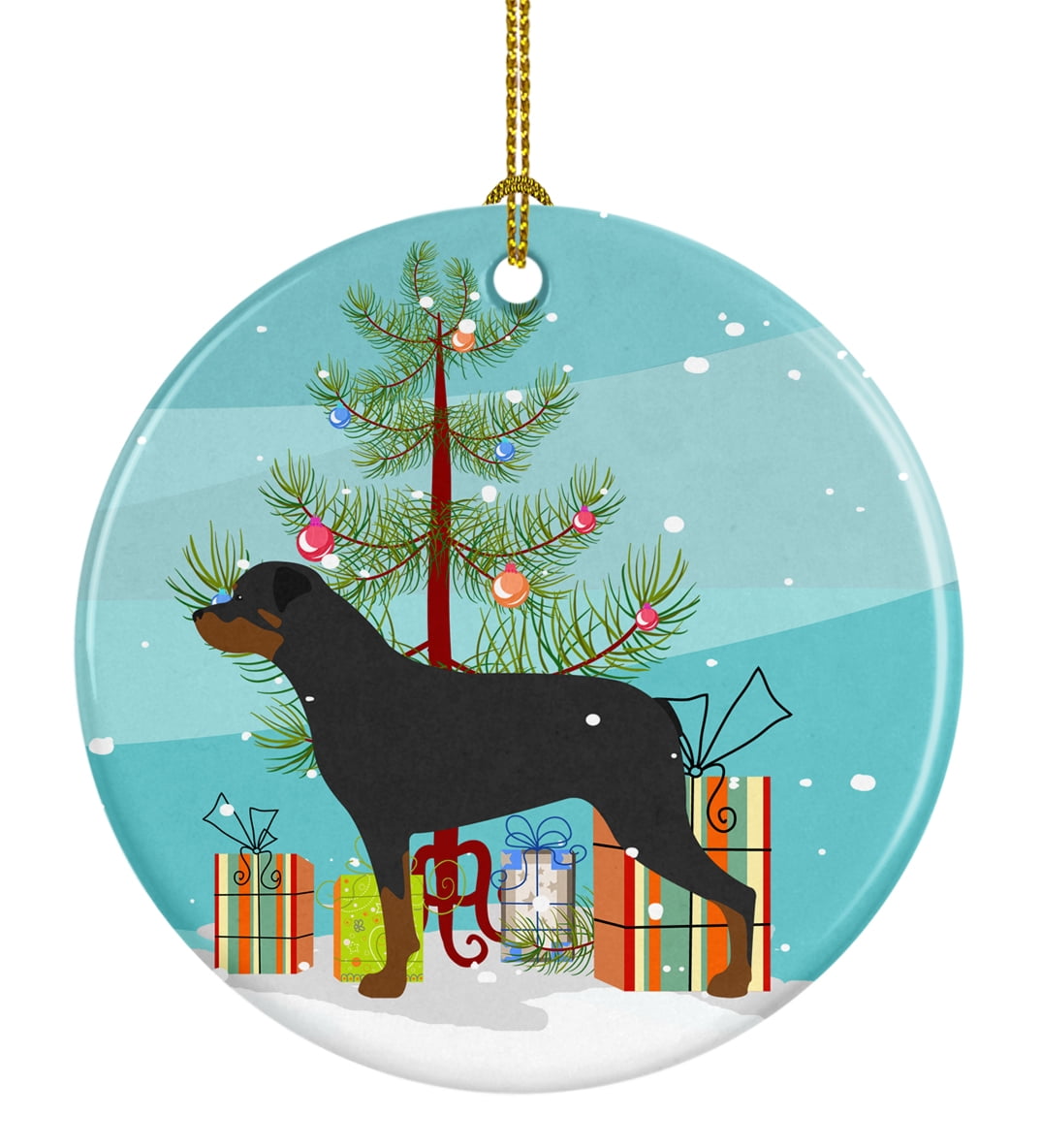Rottweiler Merry Christmas Tree Ceramic Ornament BB2984CO1  Walmart