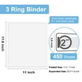 thumbnail image 2 of Comix Sturdy 1/2 inch 3 Ring View Binder,O-Ring, Holds 100 Sheets of Letter Size 12-Pack White,2mm-thick, 2 of 6