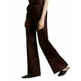 thumbnail image 3 of HALSTON Women's Straight Fit Pleat Detail Satin Pant MSRP $345 (Regular,12), 3 of 3