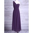thumbnail image 4 of iEFiEL Women Ladies Chiffon One-shoulder Dress Long Evening Bridesmaid Prom Gown Dress, 4 of 7