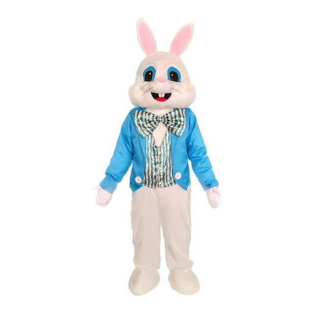 Disfraz de Conejo de Pascua, Disfraz de de Pascua, Ropa de Cuerpo Completo de Felpa para Adultos para Fiestas, espectáculos, Festivales, Azul