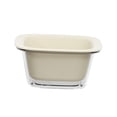 thumbnail image 3 of Cesta para lavar frutas, bandeja para servir, colador de cocina, colador, recipiente de drenaje para limpieza blanco, 3 of 9