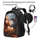 thumbnail image 2 of Easygdp Lava Dragon Mochila para Laptop de Viaje con Puerto USB, Mochila para Laptop con Puerto de Carga USB para Mujeres y Hombres, 2 of 7