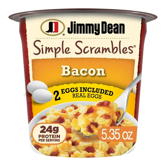 Jimmy Dean Simple Scrambles Cup, Cheddar Cheese and Bacon, 5.35 oz