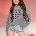 thumbnail image 2 of JAKANYQ Enfant en Bas Âge Manches Longues Cœur Amour Imprimé Col Rond Sweat à Capuche Pull Gris 4-5 Ans, 2 of 4