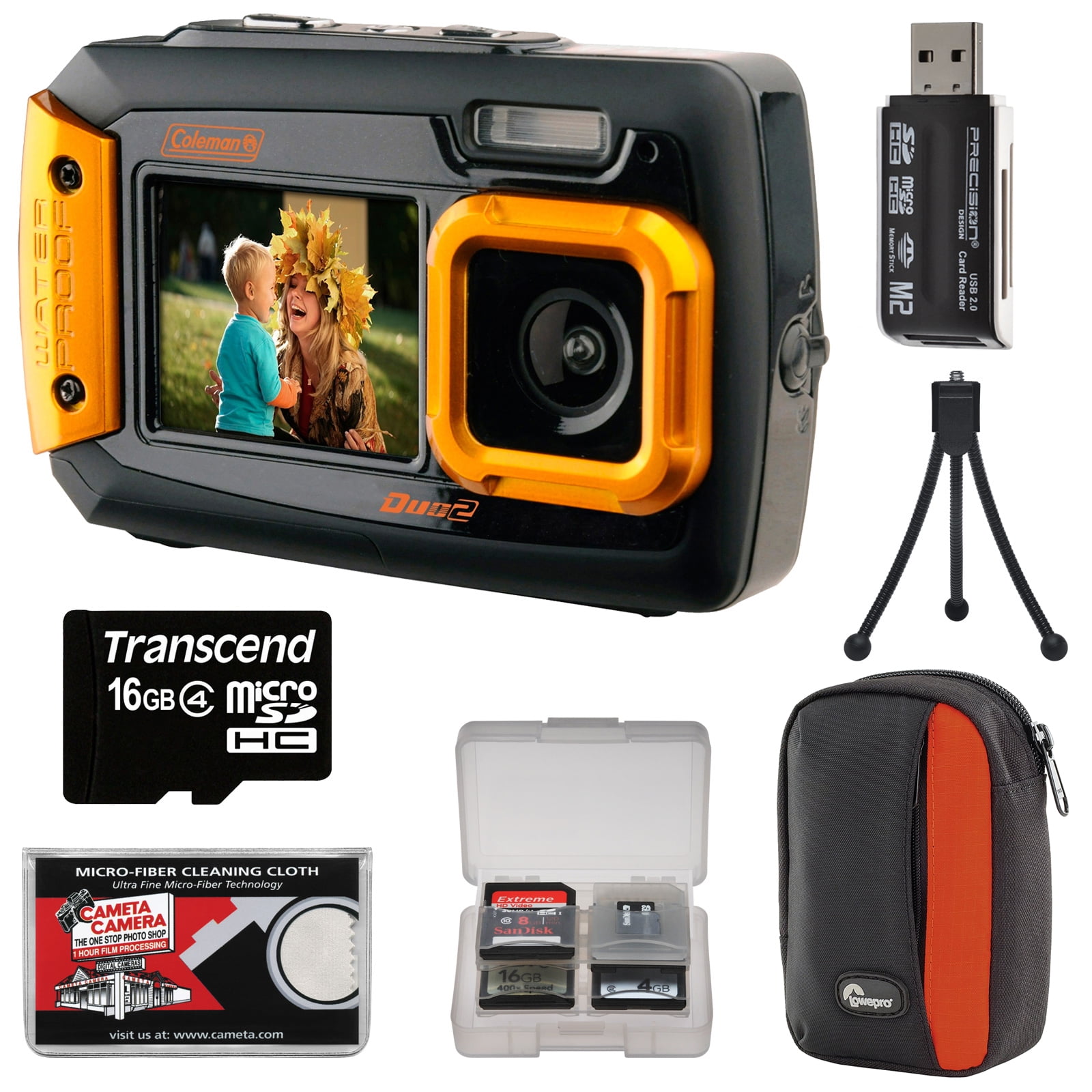 Coleman Duo 2V9WP Dual Screen Shock & Waterproof Digital Camera (Orange