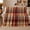 Rustic Red Plaid, variant on Autumn Plaid Living Room, Festive autumn celebration Scene, Warm Flannel Blanket for Living Room and Reading Nook with Detailed Artwork, Art Lovers autumn celebration Gift, Festive Home Decor