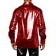 thumbnail image 3 of Camisa de lentejuelas metálica INSPIRE CHIC para hombres, casual, de botones, estilo fiesta, brillante, roja L, 3 of 5