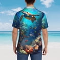 thumbnail image 6 of Daiia Underwater Fish Turtle Hawaiian Shirt for Men Gentle Cotton Regular Short Sleeve Casual-X-Large, 6 of 9