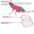 thumbnail image 6 of Xirurus Starter Portable Badminton Racket Set with Storage Bag for Beginners Children Adults, 2 Player, 3 Pieces, Pink (28.35 in / 72 cm), 6 of 9