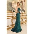 thumbnail image 2 of Women's Nox Anabel C1098 Emerald Green Backless Prom 2026 Dress With 3 D Flowers Size 2, 2 of 3