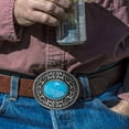 thumbnail image 6 of Turquoise Belt Buckle Vintage Alloy Belt Buckle Stone Belt Buckles Western Cowgirl Belt Buckle, 6 of 7