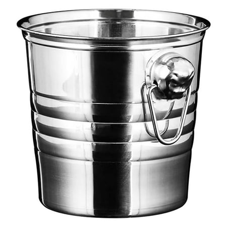 

Stainless Steel Ice Storage Bucket Multipurpose Ice Bucket for KTV Bar (Silver)