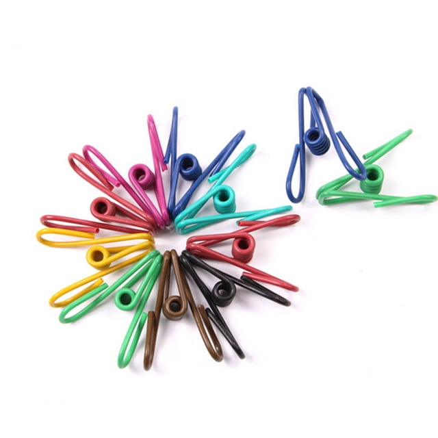 MasteelfCA 50 Pcs Pinces à Linge en Métal Colorées (Couleur Aléatoire)