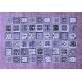 thumbnail image 1 of Ahgly Company Indoor Rectangle Abstract Blue Modern Area Rugs, 2' x 5', 1 of 4