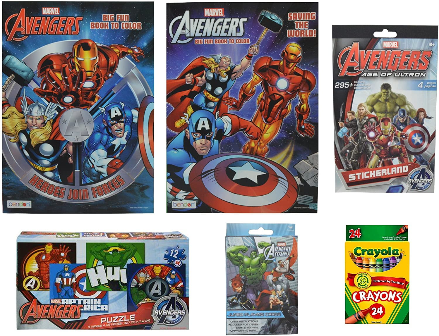 Marvel Avengers Crayola Color and Sticker Book Packaging May Vary Gifting