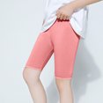 thumbnail image 6 of ZACPNCV Girls Bermuda Shorts Knee Length Summer Casual Shorts Lightweight Elastic Waist Short Pants Orange 13-14 Years, 6 of 7