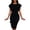 W-Black, variant on Summer Dresses For Women 2026 Solid Color Dresses Round Neck Flared Sleeves And Side Slit Tunic Dress With Pocket Basic Clothing Xl Blue