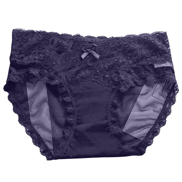 PEASKJP Culotte Taille Haute pour Femmes, Culotte Extensible Douce, Bleue S