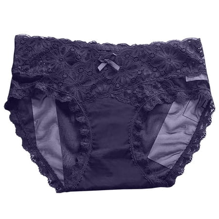 

ZMHEGW 12 Packs Womens Underwear High Waist Comfortable Lace Feel Transparent Mid Waist Mesh Ice Silk Traceless Breathable Panties