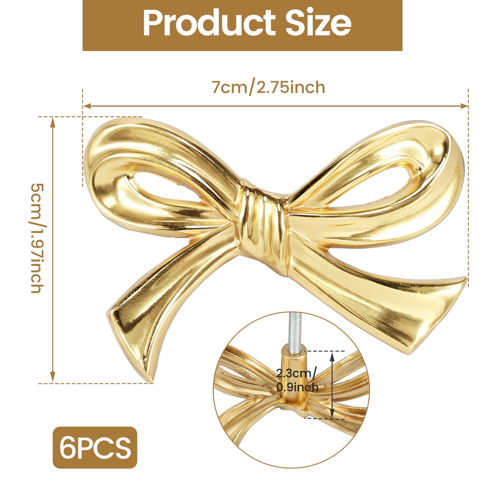 12PCS Bow Drawer Knobs Solid Brass Bow Cabinet Knob Compact Bow Drawer Pulls Decorative Bow Cabinet Pulls Elegant Bow Cabinet Handle Beautiful Bow Furniture Knobs for Home