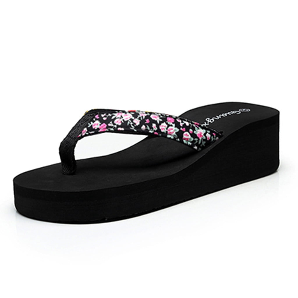 Fullwill Fashion Rhinestones Bohemian Beach Sandals Slippers for Women Comfort Flip Flops Shoes 