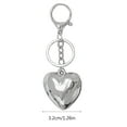 thumbnail image 4 of BELOWSYALER Big Heart Keychain Silver Color Alloy Key Rings for Women Men Car Key Backpack Handbag Decoration Handmade Jewelry, 4 of 8