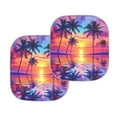 thumbnail image 4 of Binienty Windshield Sun Shade Sunset Palm Trees Foldable 2 PCS Car Sunshades Heat Insulation and Cooling Window Shades 28.5 x 25.5 Inches Fit Most Cars, Sedan, Suv, or Van, 4 of 5
