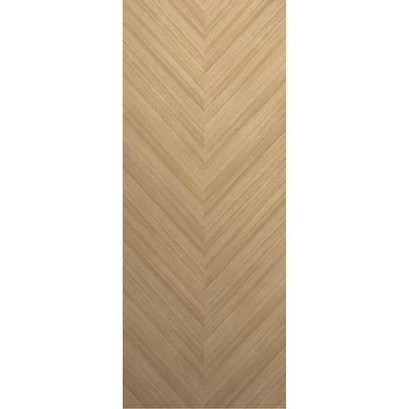 Slab Door Panel 18 x 80 inches | Ego 5005 Natural Oak | Wood Veneer Doors | Pocket Closet Sliding Barn