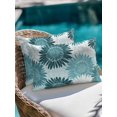 thumbnail image 3 of Outdoor Pillows Waterproof, Turquoise Sunflowers Bedding Throw Pillows with Insert for Couch Sofa Bed, Spring Floral Modern Abstract Art 12x20 Inch Pillowcases Decorative Patio Pillow Set of 2, 3 of 7