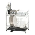 thumbnail image 2 of IRIS 2-tier Medium-sized Dish Rack with Drain Spout, Dish Rack and Drainer, Black, 2 of 10