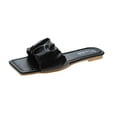 thumbnail image 2 of Zapatos planos para mujer Punta abierta Nuevos productos de verano Sandalias de color sólido Wmkox8yii  hj789, 2 of 4