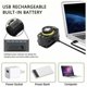 thumbnail image 5 of Linterna frontal LED recargable por USB tu un potente impermeable para acampar andar en bicicleta, 5 of 5