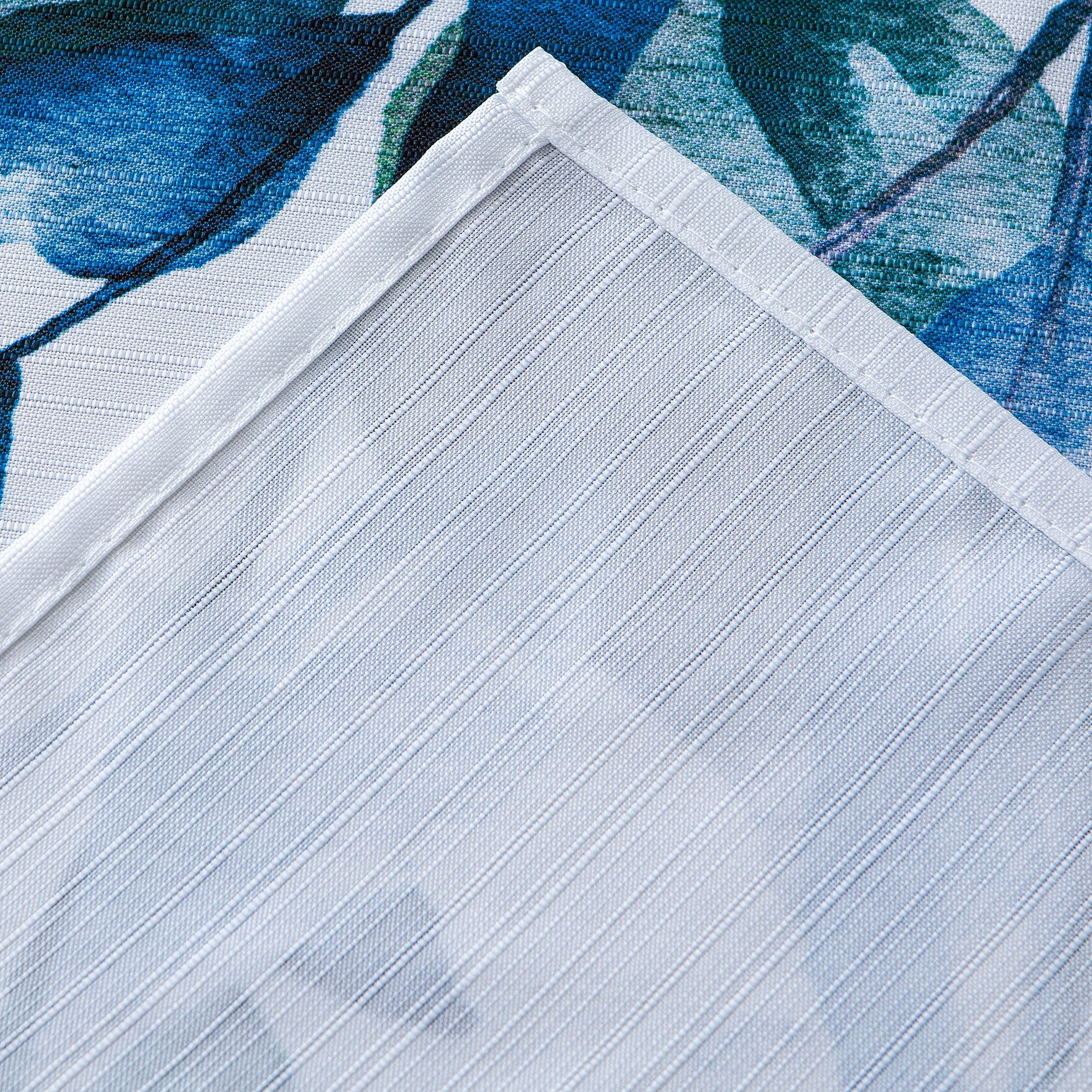 Dainty Home Blue Whisper Floral Fabric Shower Curtain – 3D Textured Design, Water-Repellent, Machine-Washable Bathroom Curtain, 70" x 72"