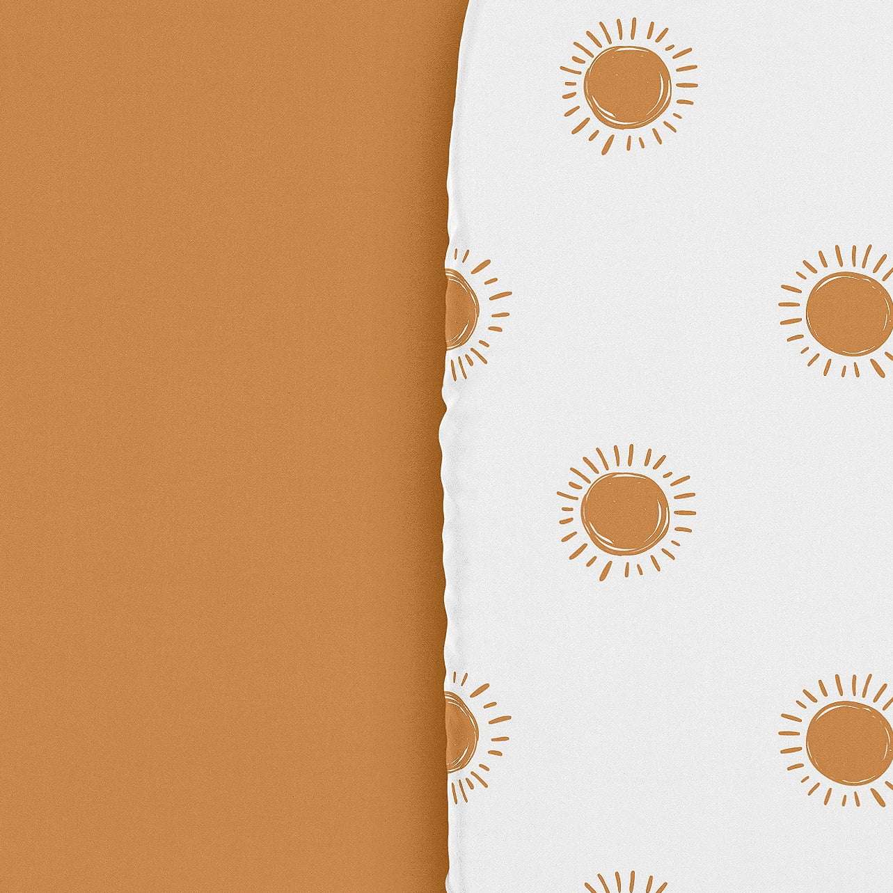 Sweet Jojo Designs Boho Sun Orange and White Baby Bassinet Fitted Sheets 2 Piece Set