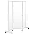 thumbnail image 3 of Oriental Furniture 5.75 ft Tall Clear Screen on Wheels White, 3 of 6