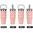 thumbnail image 3 of Bottles Hearts Pattern 30 Oz Tumbler with Handle And Straw Lid/Leak-Proof Insulated Stainless Steel Water Bottle Travel Mug Gifts for Women Men Her, 3 of 5
