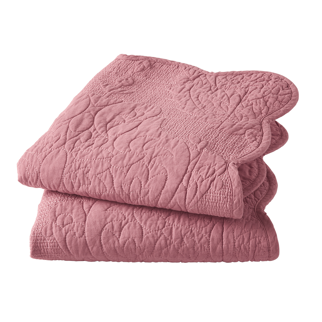 Better Homes & Gardens Paisley Medallion Cotton Pillow Shams, King, Pink Rose, 2 Pack