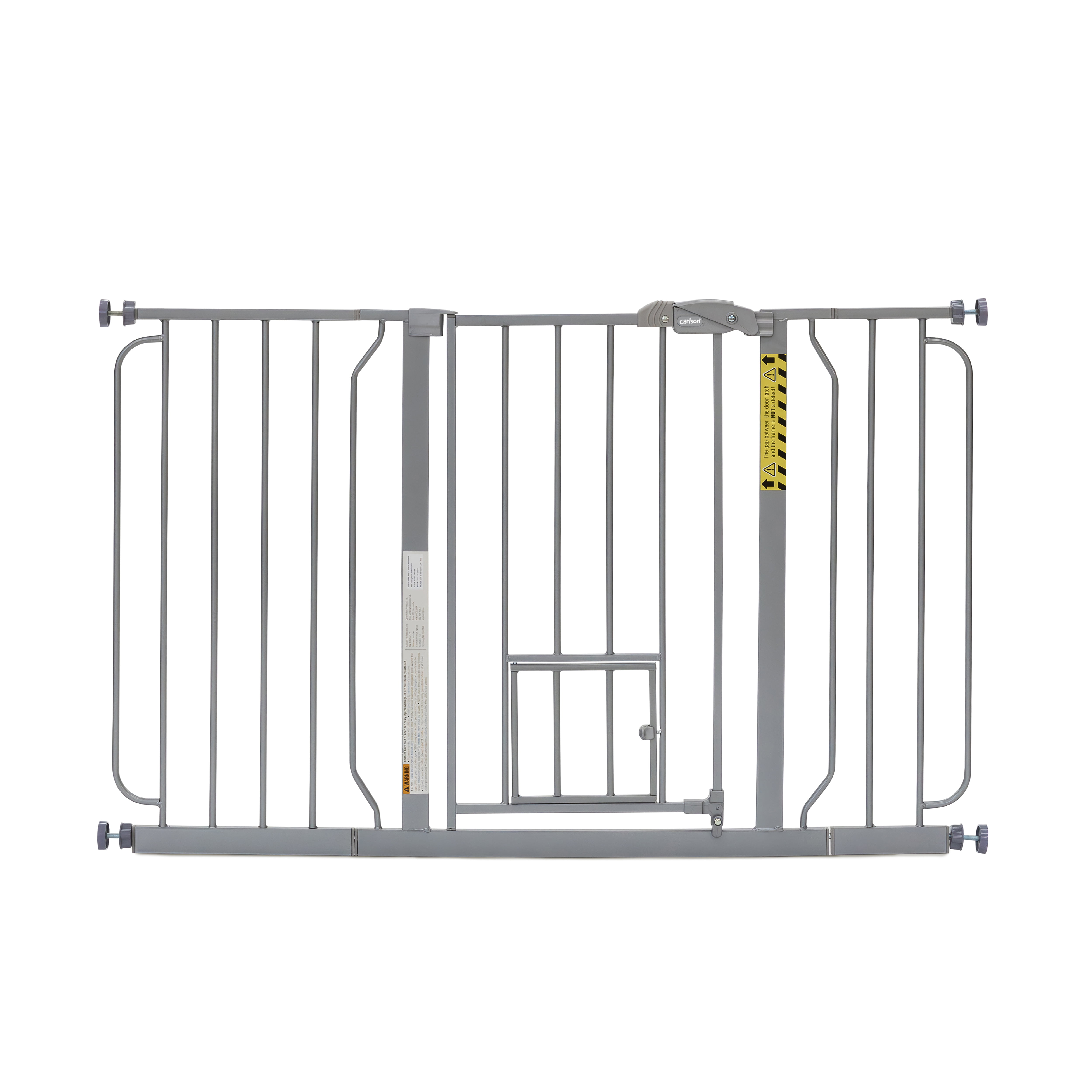 Carlson Platinum Extra Wide Pet Gate with Small Pet Door, 30" H x 29"-51" W, Metal