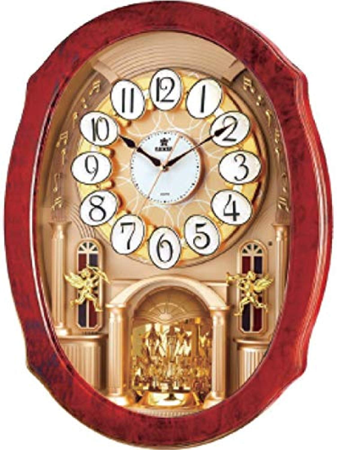 Gold POWER Crystal Rotating Pendulum Table Clock with Music