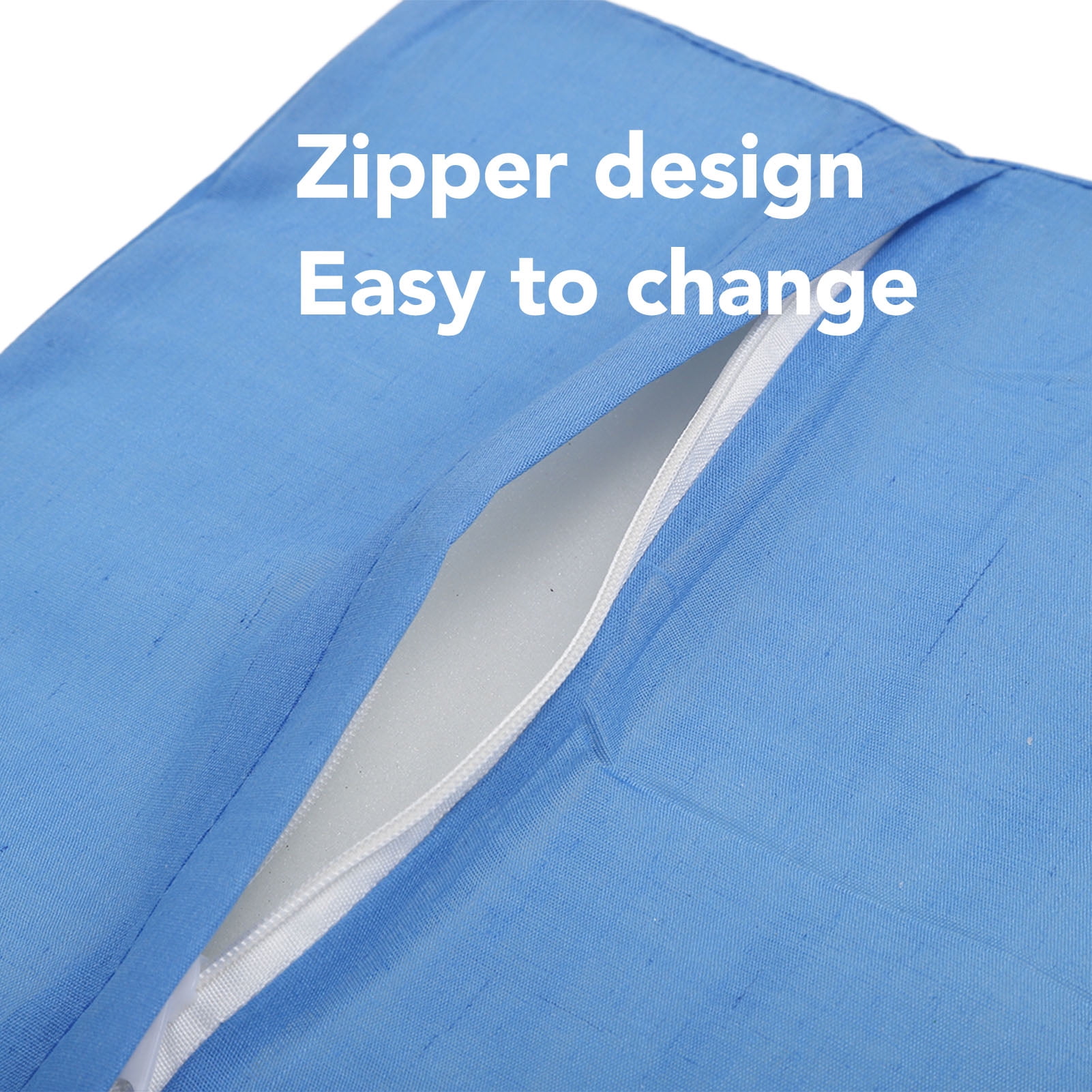 M Buder S Shaped Leg Elevation Pillow for After Surgery Swelling, 22.8x10.6x5.9 inches / 58x27x15 cm Orthopedic Leg Wedge Pillow for Leg Support and Improved Circulation, Blue Memory Foam Leg Pillow