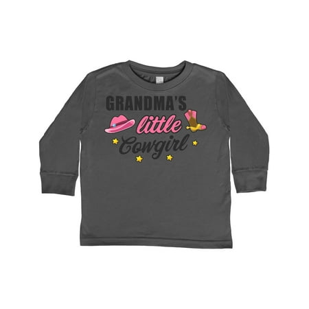 

Inktastic Grandmas Little Cowgirl with Cowgirl Hat and Boots Gift Toddler Toddler Girl Long Sleeve T-Shirt