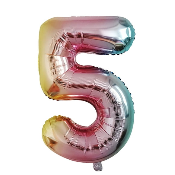 Lolmot Ballons Décorations pour Fête d'Anniversaire Numéro de Papier d'Aluminium Ballons Numéro de Couleur Joyeux Anniversaire